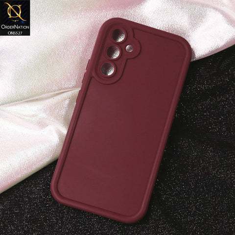 Samsung Galaxy A54 Cover - Maroon - Soft Silicone Case With Round Bumper Matte TPU Shockproof Cover