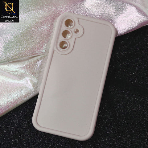 Samsung Galaxy A54 Cover - Off White -Soft Silicone Case With Round Bumper Matte TPU Shockproof Cover