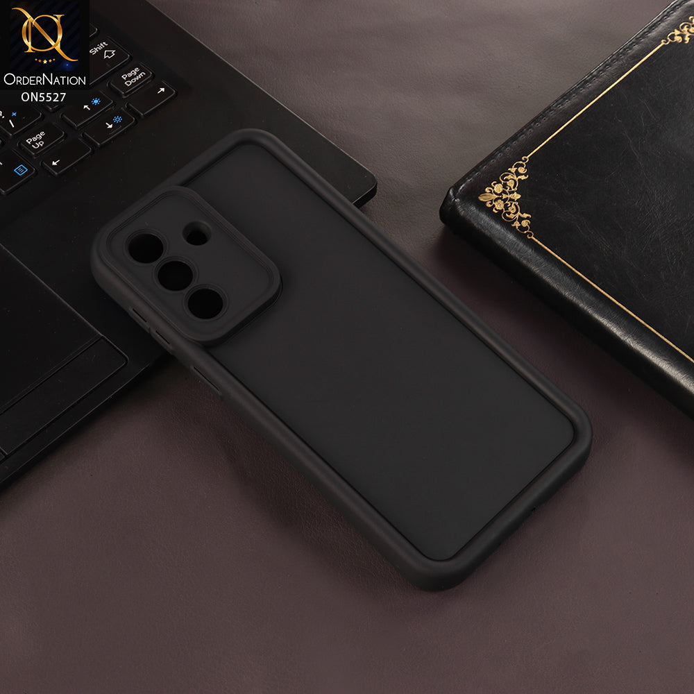 Samsung Galaxy A57 Cover - Black - Soft Silicone Case With Round Bumper Matte TPU Shockproof Cover