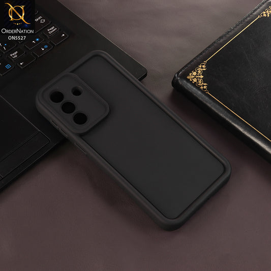 Samsung Galaxy A57 Cover - Black - Soft Silicone Case With Round Bumper Matte TPU Shockproof Cover