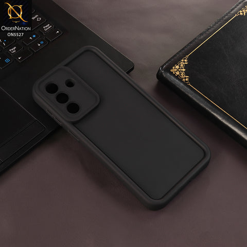Samsung Galaxy A57 Cover - Black - Soft Silicone Case With Round Bumper Matte TPU Shockproof Cover