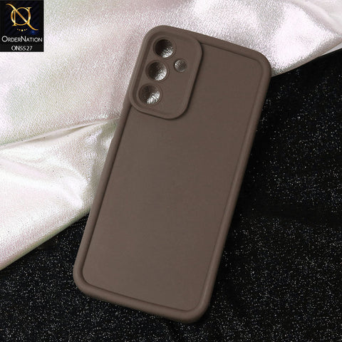Samsung Galaxy F15 Cover - Brown -Soft Silicone Case With Round Bumper Matte TPU Shockproof Cover