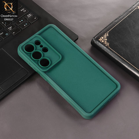Samsung Galaxy S26 Ultra Cover - Dark Green - Soft Silicone Case With Round Bumper Matte TPU Shockproof Cover