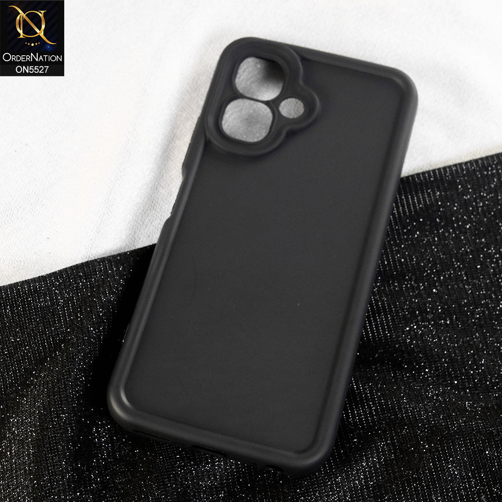 Infinix Smart 10 Cover - Black - Soft Silicone Case With Round Bumper Matte TPU Shockproof Cover
