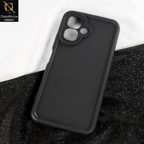 Infinix Smart 10 Cover - Black - Soft Silicone Case With Round Bumper Matte TPU Shockproof Cover