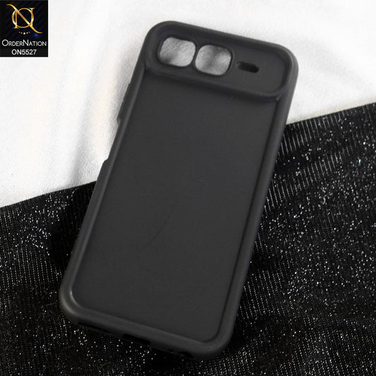 Infinix Smart 10 Plus Cover - Black - Soft Silicone Case With Round Bumper Matte TPU Shockproof Cover