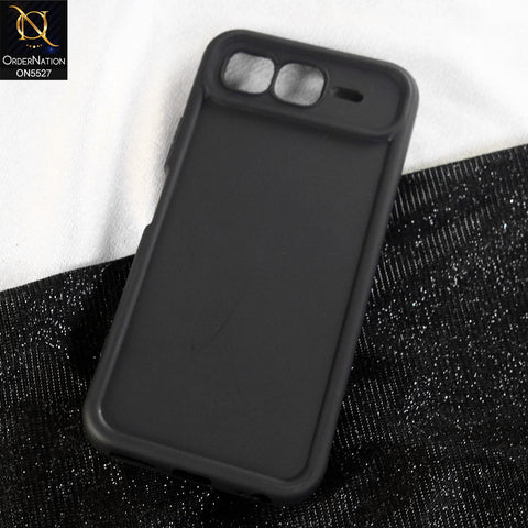 Infinix Smart 10 Plus Cover - Black - Soft Silicone Case With Round Bumper Matte TPU Shockproof Cover