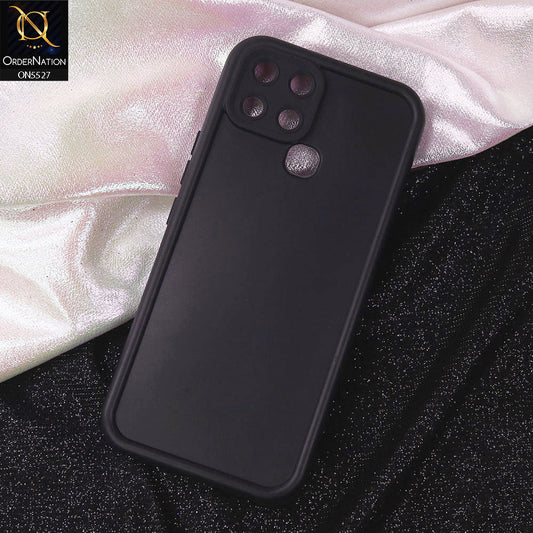 Infinix Smart 6 Cover - Black - Soft Silicone Case With Round Bumper Matte TPU Shockproof Cover