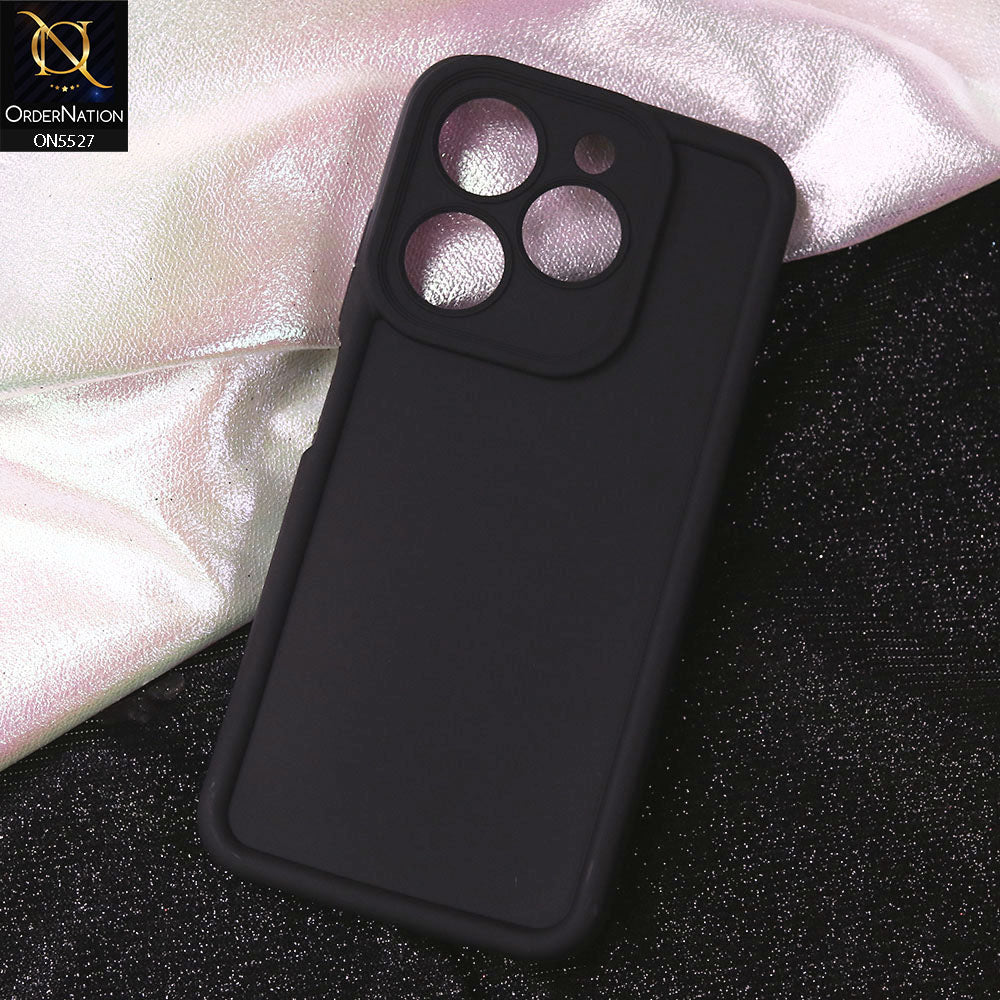 Tecno Spark 10 Cover - Black - Soft Silicone Case With Round Bumper Matte TPU Shockproof Cover