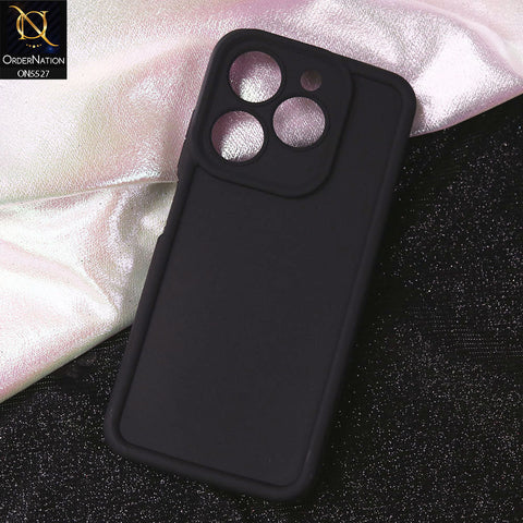 Tecno Spark 10 Cover - Black - Soft Silicone Case With Round Bumper Matte TPU Shockproof Cover