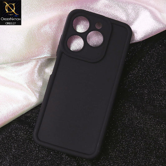Tecno Spark 10C Cover - Black - Soft Silicone Case With Round Bumper Matte TPU Shockproof Cover