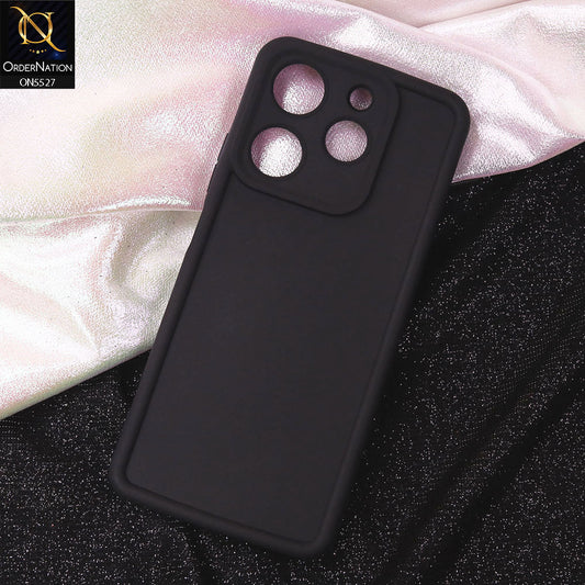 Tecno Spark 10 Pro Cover - Black - Soft Silicone Case With Round Bumper Matte TPU Shockproof Cover