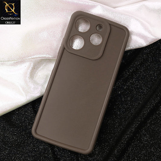 Tecno Spark 10 Pro Cover - Brown - Soft Silicone Case With Round Bumper Matte TPU Shockproof Cover