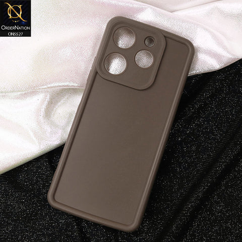 Tecno Spark 10 Pro Cover - Brown - Soft Silicone Case With Round Bumper Matte TPU Shockproof Cover