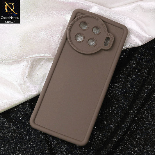Tecno Spark 20 Pro Plus Cover - Brown -Soft Silicone Case With Round Bumper Matte TPU Shockproof Cover