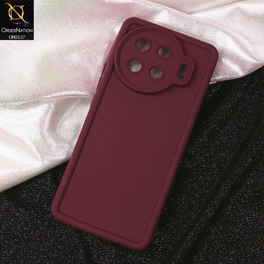 Tecno Spark 20 Pro Plus Cover - Maroon - Soft Silicone Case With Round Bumper Matte TPU Shockproof Cover