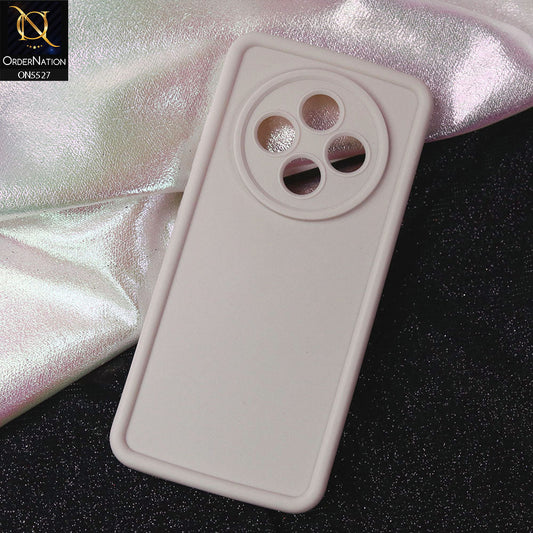 Tecno Spark 30C 4G Cover - Off White -Soft Silicone Case With Round Bumper Matte TPU Shockproof Cover