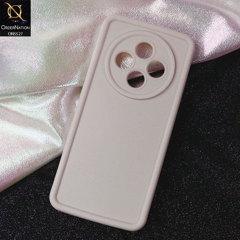 Tecno Spark 30C 4G Cover - Off White -Soft Silicone Case With Round Bumper Matte TPU Shockproof Cover
