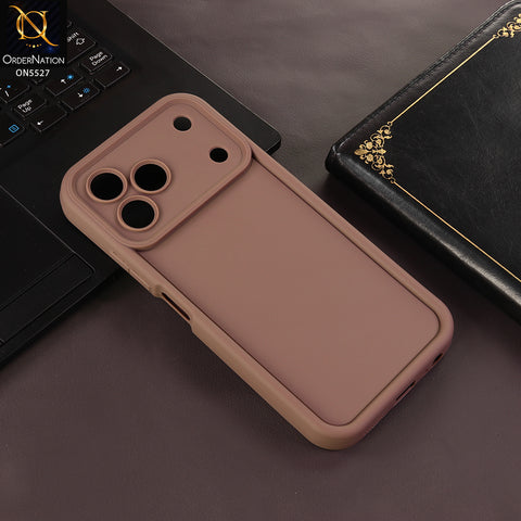 Tecno Spark 50 4G Cover - Brown - Soft Silicone Case With Round Bumper Matte TPU Shockproof Cover