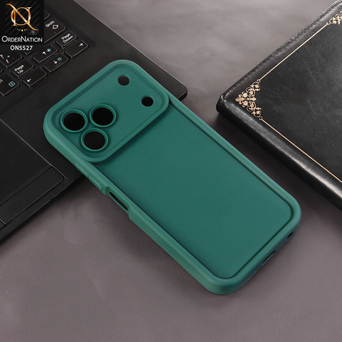 Tecno Spark 50 4G Cover - Dark Green - Soft Silicone Case With Round Bumper Matte TPU Shockproof Cover