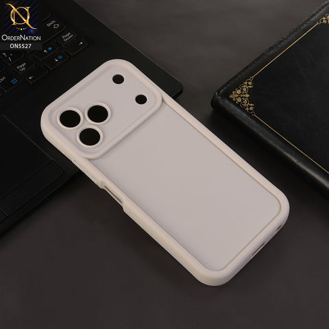 Tecno Spark 50 4G Cover - White - Soft Silicone Case With Round Bumper Matte TPU Shockproof Cover