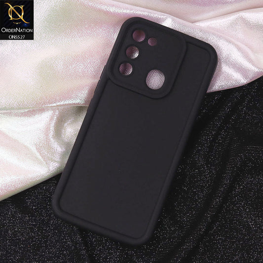 Tecno Spark 8C Cover - Black - Soft Silicone Case With Round Bumper Matte TPU Shockproof Cover