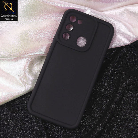 Tecno Spark 8C Cover - Black - Soft Silicone Case With Round Bumper Matte TPU Shockproof Cover