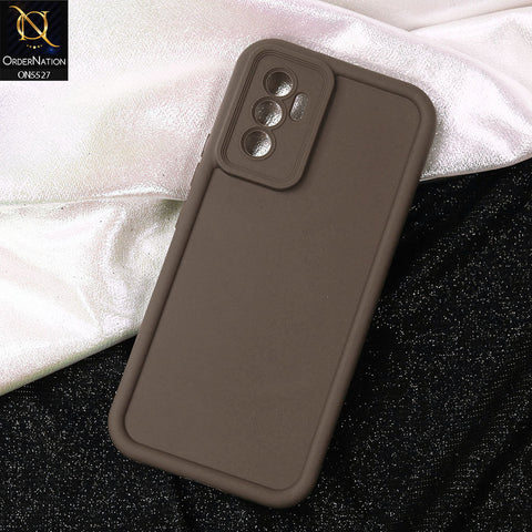 Vivo V23e Cover - Brown -Soft Silicone Case With Round Bumper Matte TPU Shockproof Cover