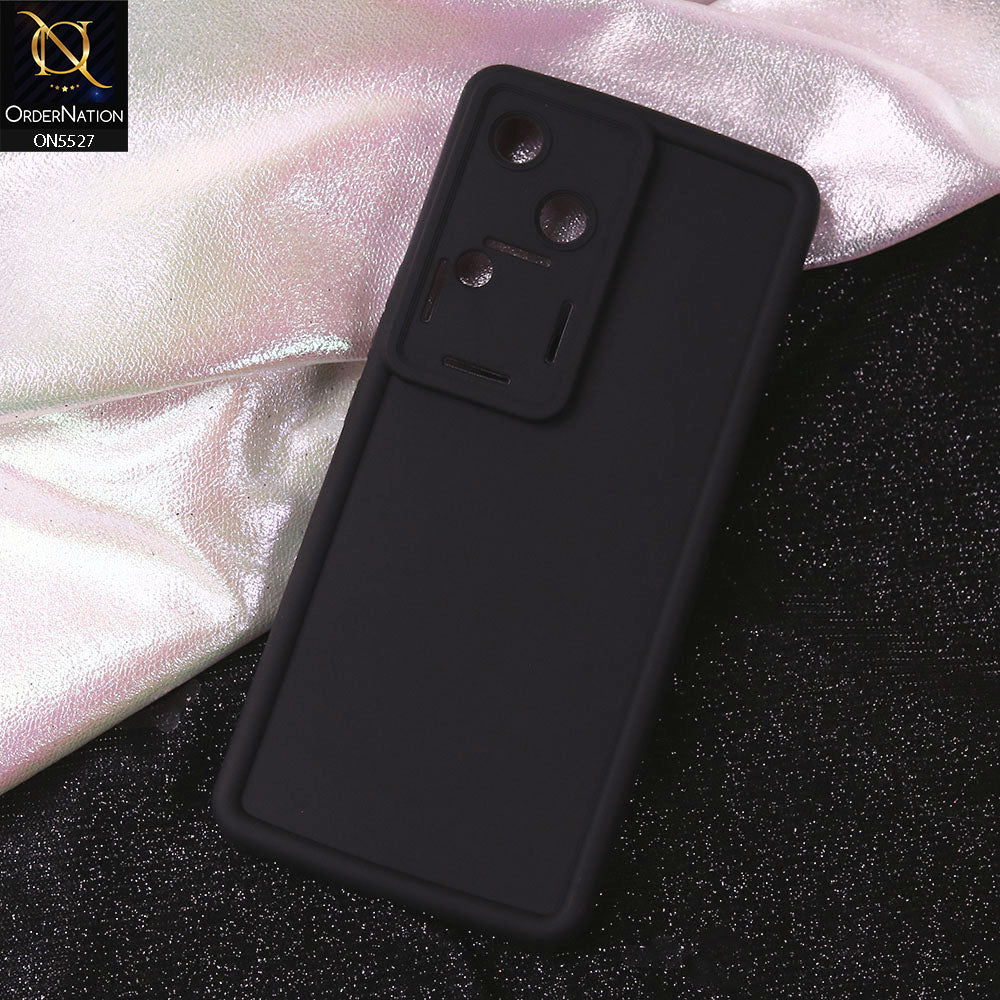 Vivo S18 Cover - Black - Soft Silicone Case With Round Bumper Matte TPU Shockproof Cover