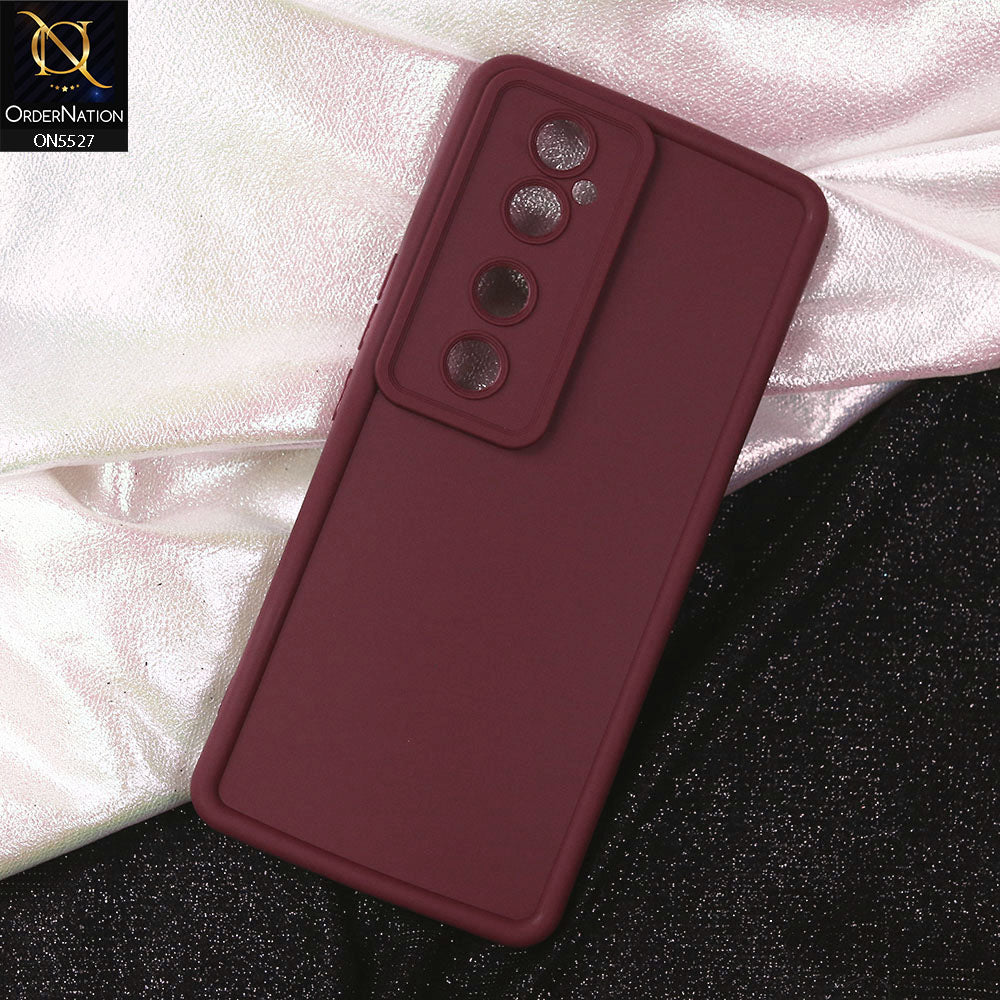 Vivo S19 Cover - Maroon - Soft Silicone Case With Round Bumper Matte TPU Shockproof Cover