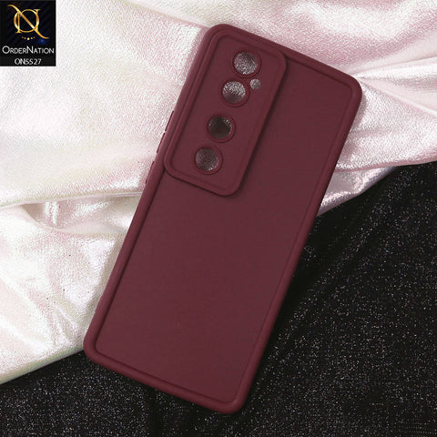 Vivo S19 Cover - Maroon - Soft Silicone Case With Round Bumper Matte TPU Shockproof Cover
