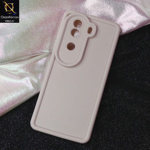 Vivo iQOO Z9s Cover - Off White -Soft Silicone Case With Round Bumper Matte TPU Shockproof Cover