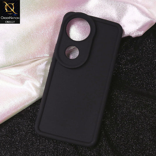 vivo V50 Cover - Black - Soft Silicone Case With Round Bumper Matte TPU Shockproof Cover