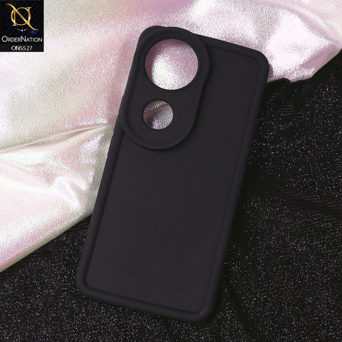 vivo V50 Cover - Black - Soft Silicone Case With Round Bumper Matte TPU Shockproof Cover