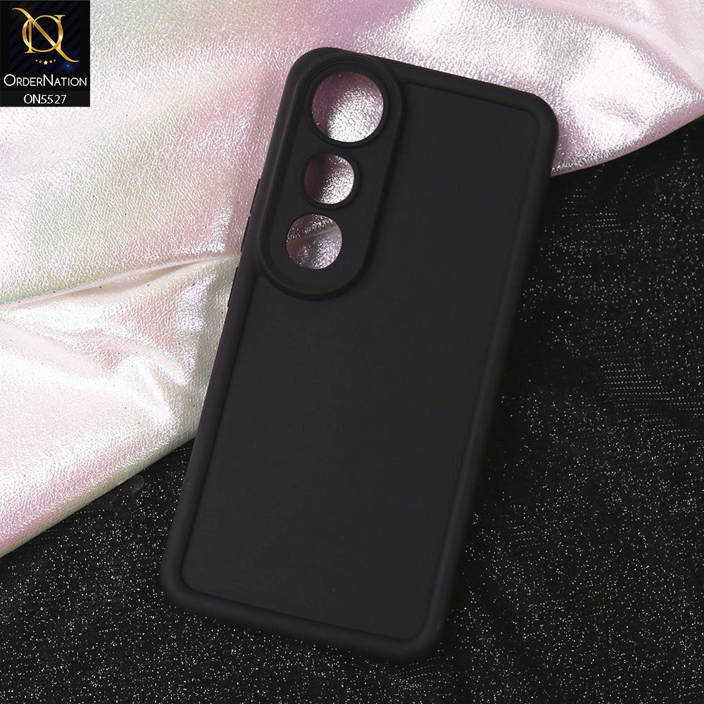 Vivo V50 Lite Cover - Black - Soft Silicone Case With Round Bumper Matte TPU Shockproof Cover
