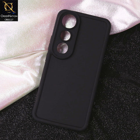 Vivo V50 Lite Cover - Black - Soft Silicone Case With Round Bumper Matte TPU Shockproof Cover