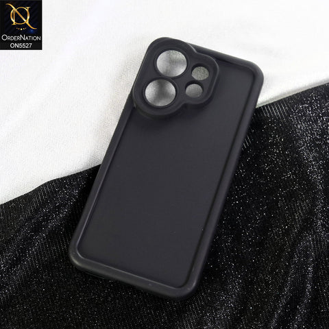 Vivo V60 Cover - Black - Soft Silicone Case With Round Bumper Matte TPU Shockproof Cover