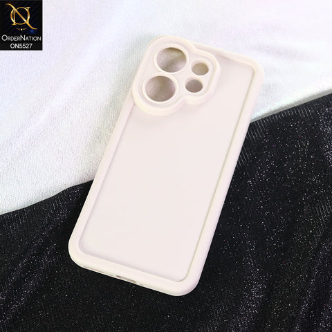 Vivo T4 Pro Cover - Off White - Soft Silicone Case With Round Bumper Matte TPU Shockproof Cover
