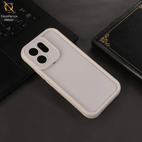 Vivo S50 Cover - White - Soft Silicone Case With Round Bumper Matte TPU Shockproof Cover