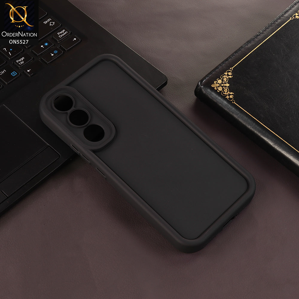 Vivo V70 FE Cover - Black - Soft Silicone Case With Round Bumper Matte TPU Shockproof Cover