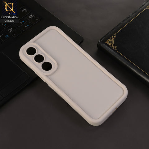 Vivo V70 FE Cover - White - Soft Silicone Case With Round Bumper Matte TPU Shockproof Cover