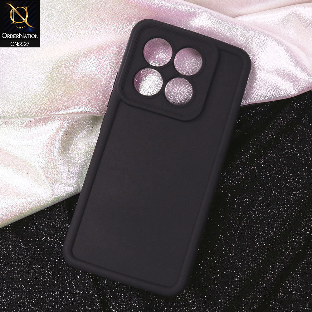 Xiaomi 14T Cover - Black - Soft Silicone Case With Round Bumper Matte TPU Shockproof Cover