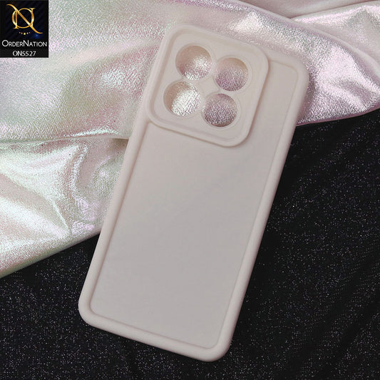 Xiaomi 14T Cover - Off White -Soft Silicone Case With Round Bumper Matte TPU Shockproof Cover