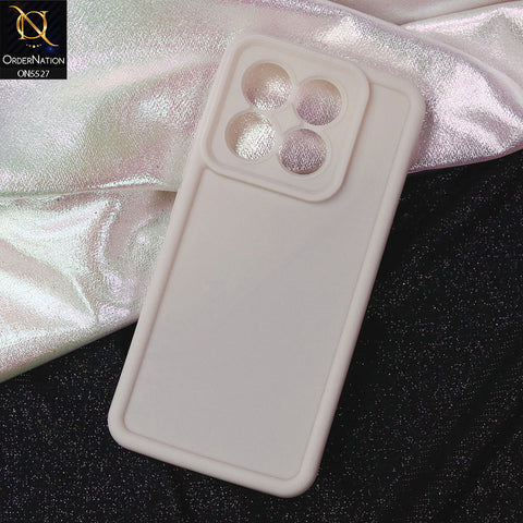 Xiaomi 14T Cover - Off White -Soft Silicone Case With Round Bumper Matte TPU Shockproof Cover