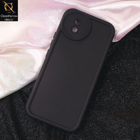 Vivo Y02 Cover - Black - Soft Silicone Case With Round Bumper Matte TPU Shockproof Cover