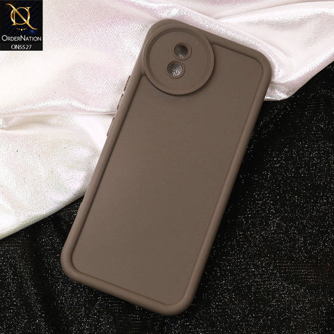 Vivo Y02 Cover - Brown -Soft Silicone Case With Round Bumper Matte TPU Shockproof Cover
