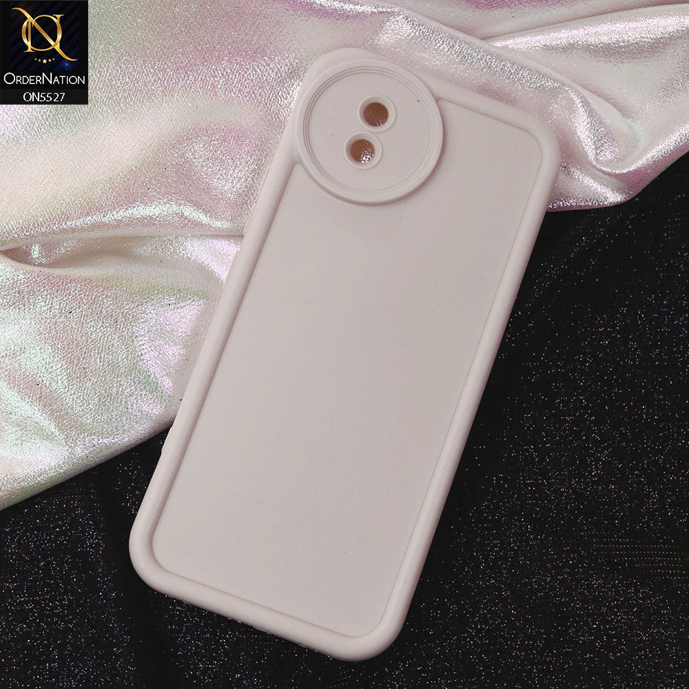Vivo Y11 2023 Cover - Off White -Soft Silicone Case With Round Bumper Matte TPU Shockproof Cover