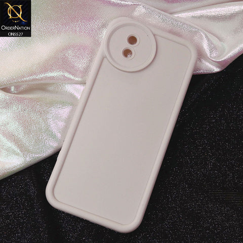 Vivo Y11 2023 Cover - Off White -Soft Silicone Case With Round Bumper Matte TPU Shockproof Cover