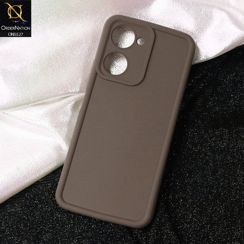 Vivo Y18 Cover - Brown -Soft Silicone Case With Round Bumper Matte TPU Shockproof Cover