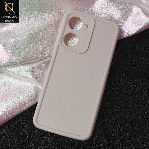 Vivo Y18 Cover - Off White -Soft Silicone Case With Round Bumper Matte TPU Shockproof Cover